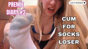 PREMIE DIARY 2 Jerk For Socks Premature Ejaculation Instructions and Humiliation Brat Girls Gym Socks Female Domination