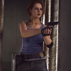 Futa Excella Testing Her Big Cock with Jill Valentine Resident Evil Futanari