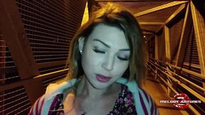 the wonderful actress melody antunes took a walk, super excited decides to give the best blowjob on the catwalk and very horny let her enjoy everything inside her greludo pussy! that yummy!