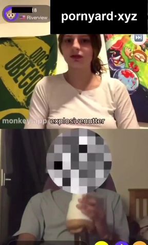 Amateur teen reacts to homemade porn