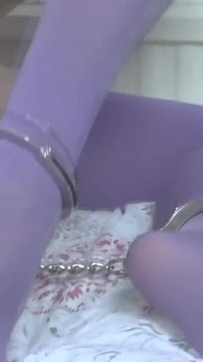 Stockings cuffed hogtie