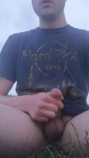 Horny me pissing and having huge Orgasm Outdoors