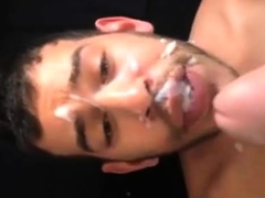 Arab Boy take the full load of daddys cum..