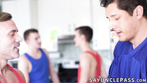 Step Daddy gave Ryan Jacobs & Cole Link a sensual warm up massage