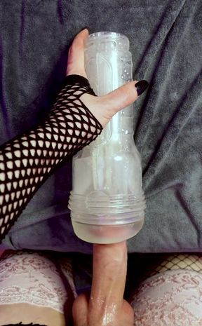 Fleshlight closeup with natural lighting