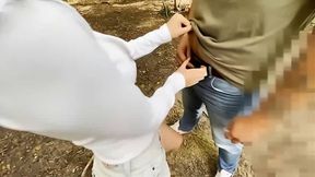 nephael fait la chienne en promenade