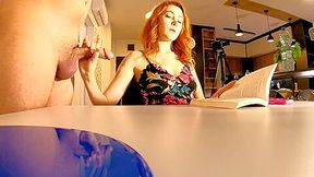 Cock Teasing Mutual Masturbation With New Hot & Horny Redhead Secretary Who Loves To Cream The Cock