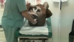 medicial exame black guy with pre-cum
