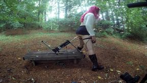 Fucking Machine Plundering Crossdresser Ass