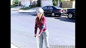 Teen Topanga slut in erotic solo fondling scene