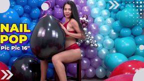 Queen Dani's Throne of Destruction: Sensual Popping with Black and Red Balloons - 4K