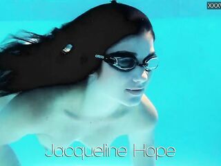 Jacqueline Hope cums inside swimming pool