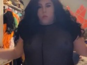 POV CD dance and Gags on dildo