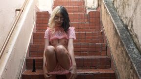 Stairway Tease - Azukat’s POV Fantasy with Toys