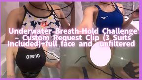 Underwater Breath-Hold Challenge – Custom Request Clip (3 Suits Included) and full face and unedited