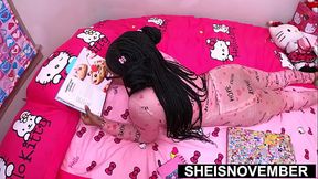 Shy black stepdaughter gets BBC in pajamas
