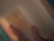 Peeing while rub my dong