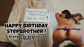 Step-sis gets freaky on bro's bday, ass&#x1F351;-to-ass&#x1F351;, anally, cumming like a porn star