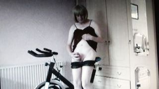 Work Out And Wank With Exercise Bike