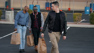 Dan is out doing a little shopping when he sees two hot black guys