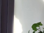 Outside my window, the builder doesn't even suspect that I'm jerking off right next to him.