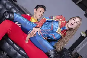 Britney Amber Begs Captain Marvel For His Long Cock - Captain Marvel Porn Cosplay Parody