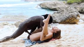 BLACKED BBC-goddess Kendra Sunderland takes on 3 huge cocks