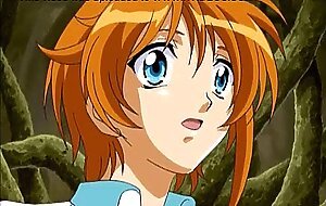 Busty pink haired hentai cutie riding on hard cock