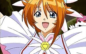 Busty pink haired hentai cutie riding on hard cock