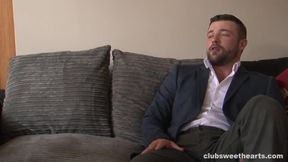 Stunning Redhead Getting Facialized