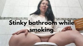 Stinky bathroom while smoking