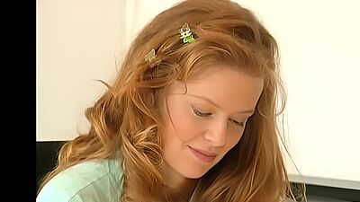 Redhead beauty fucked in the office by the always horny boss