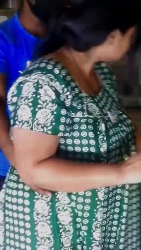 Desi Bhabhi Big Boobs Cleavage Tease in Kitchen Hot Indian Village Girls Exposed Hindi Video   Clip 1