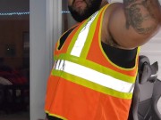 Construction worker jerking off