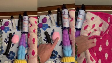 Stepmom Big toy choices for perfect pussy