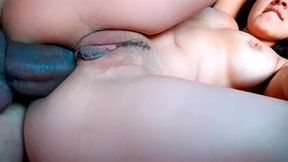 Teen's First Anal Creampie and Cum in Ass