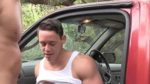 BROMO.com - American Tobias goes in for rough handjob outdoors