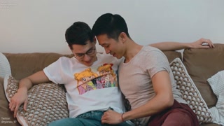 Interracial twink fuck, Leo Grand drills Tyler Wu's Asian hole