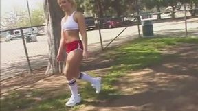 Nasty blonde whore gets a facial after hot fuck