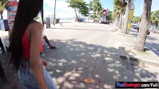 Amateur Thai eighteen with her two week bf out and