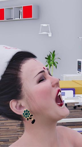 Desi Indian Slutty Nurse Deepthroats Her Patients Cock & Gets Her Tight Pink Pussy Licked