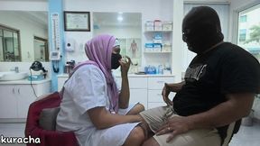 doctor shaving the hairy dick patient