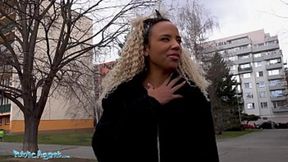 Public agent Ebony Dutch babe gets fucked by a big cock&#x1F346; in POV