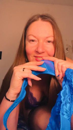 Goddess Panties and Hairy Pussy Play