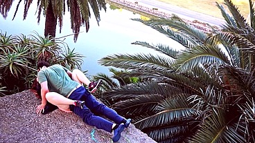 4K Real outdoor sex young couple fucking in the park