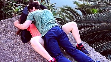 4K Real outdoor sex young couple fucking in the park