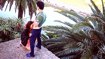 4K Real outdoor sex young couple fucking in the park