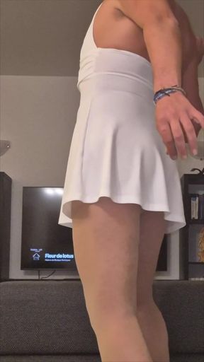 Sissy Xunami in her white summer dress, so cute