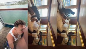 BBC crammed down my throat on cruise balcony then fucked my ass raw
