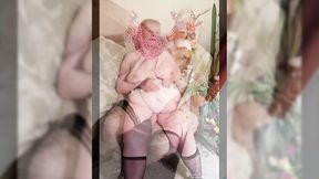 ”Two women with giant breasts & big bellies”